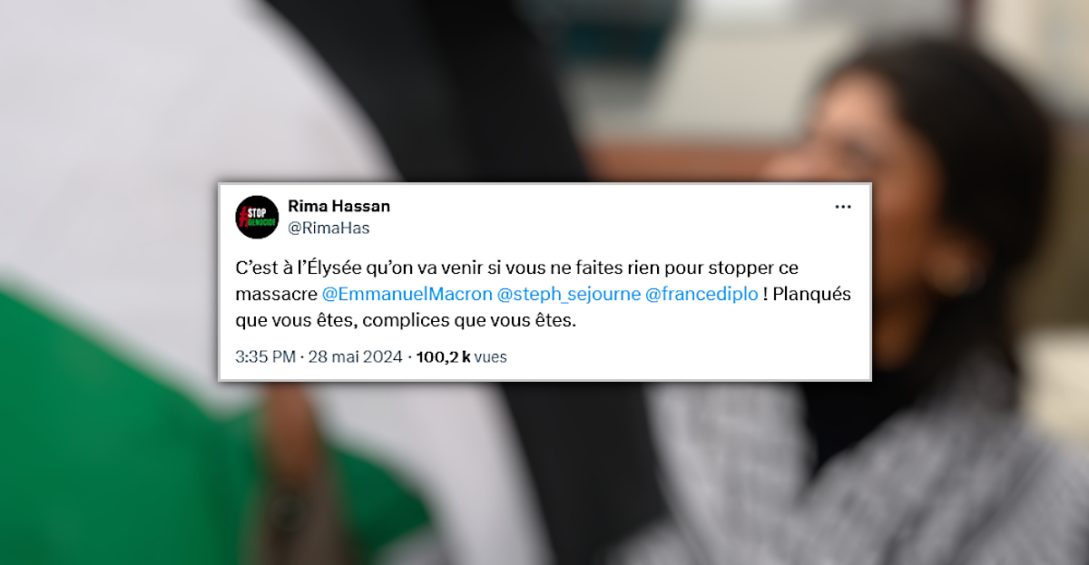 Rima Hassan et les amis islamogauchistes de M. Mélenchon font planer une menace sur la sécurité des Français