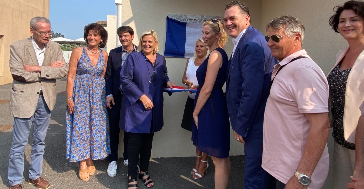 Inauguration de la surélévation du groupe scolaire du Bayle et du nouveau centre de loisirs à Auribeau-sur-Siagne